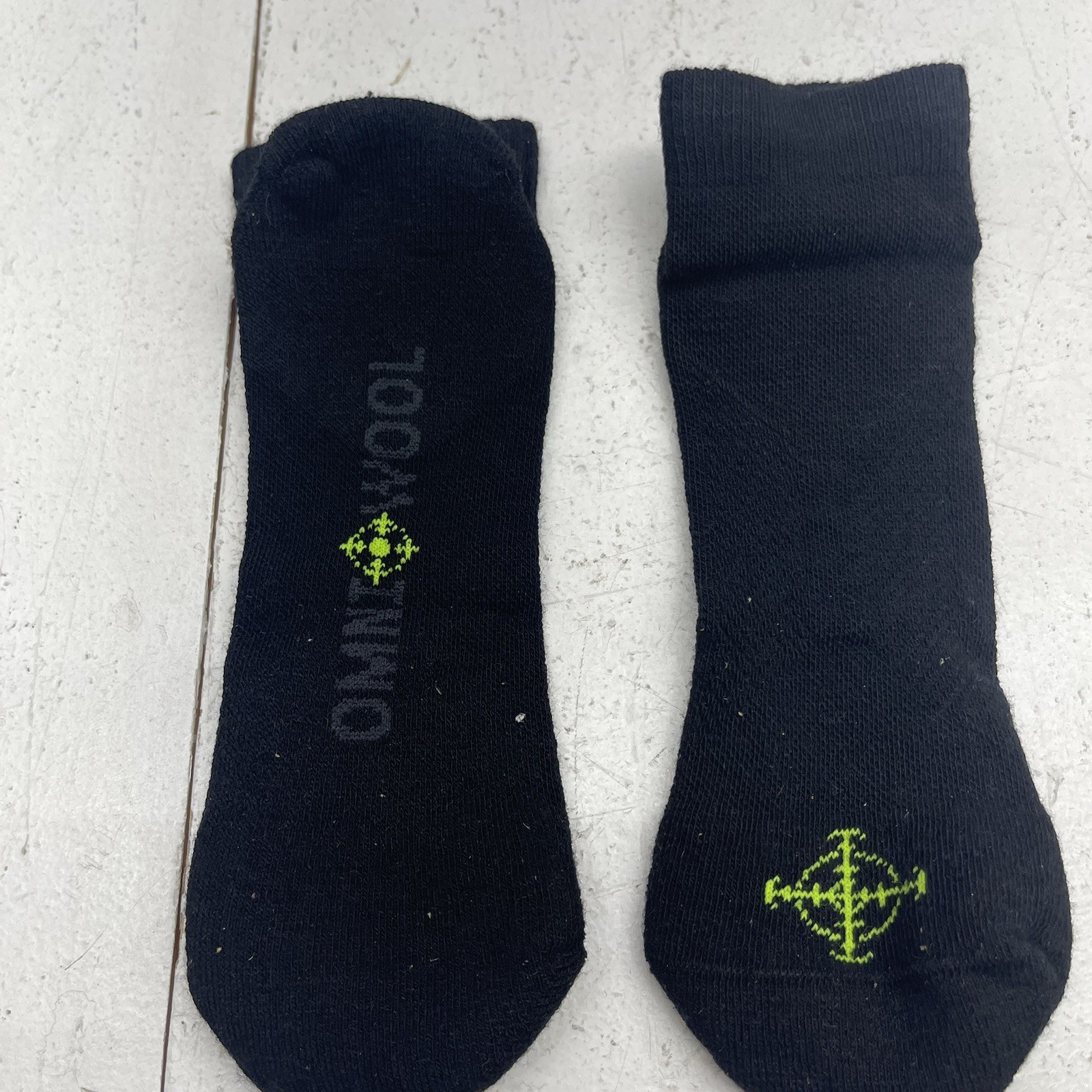 Omni Wool Tactical Endurance Black Low Ankle Socks Unisex Adults Large M9-12 W10
