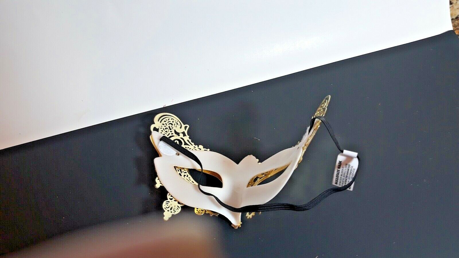 Masquerade Woman’s Eye Mask Light Metal Design With Rhinestones Gold