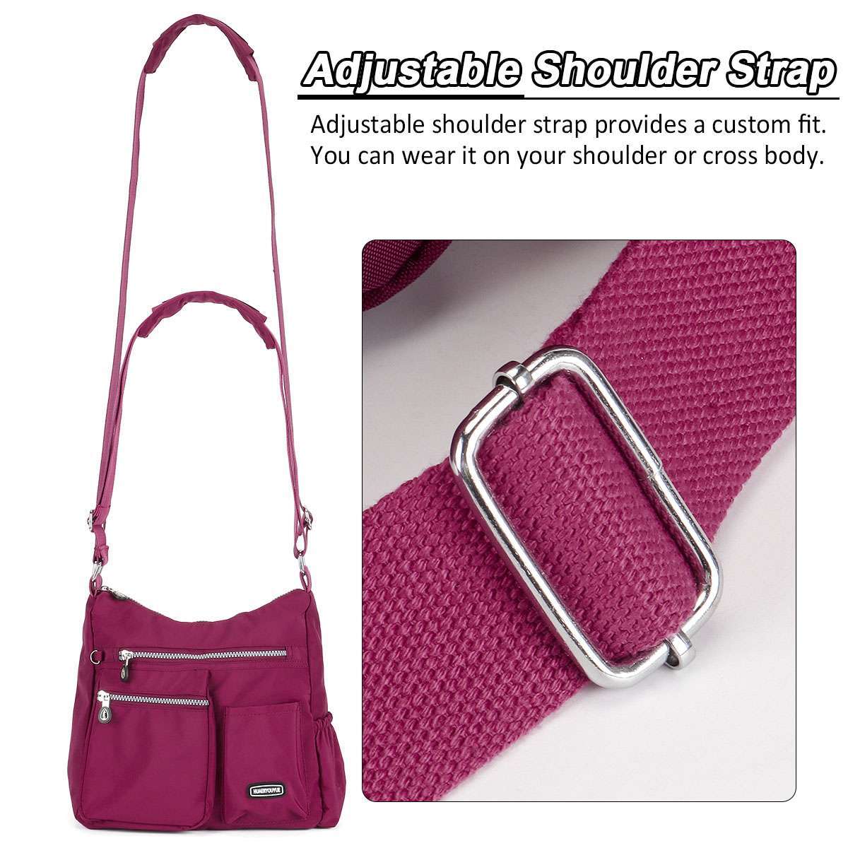 Waterproof Messenger Cross Body Ladies Handbag Shoulder Bag Womens Large Purse