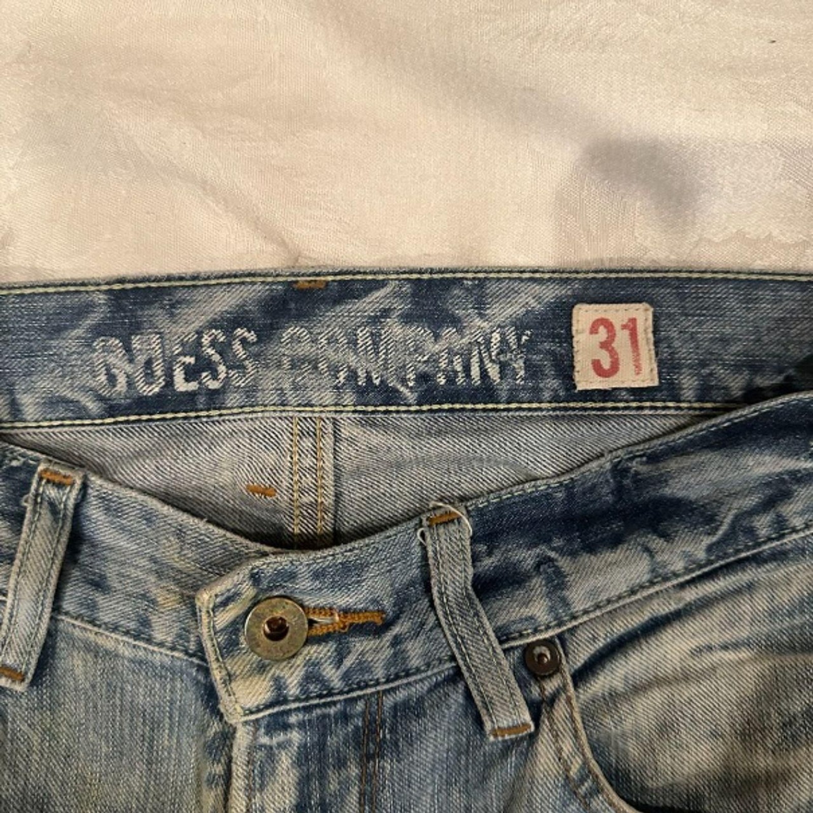 Guess Men’s Grey and Black Jeans