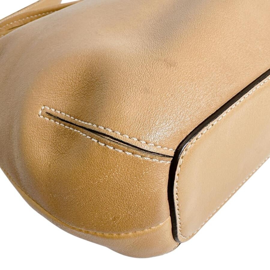 COACH Gallery Tote Camel Leather Shoulder Bag Women Medium Open Top 7.9in