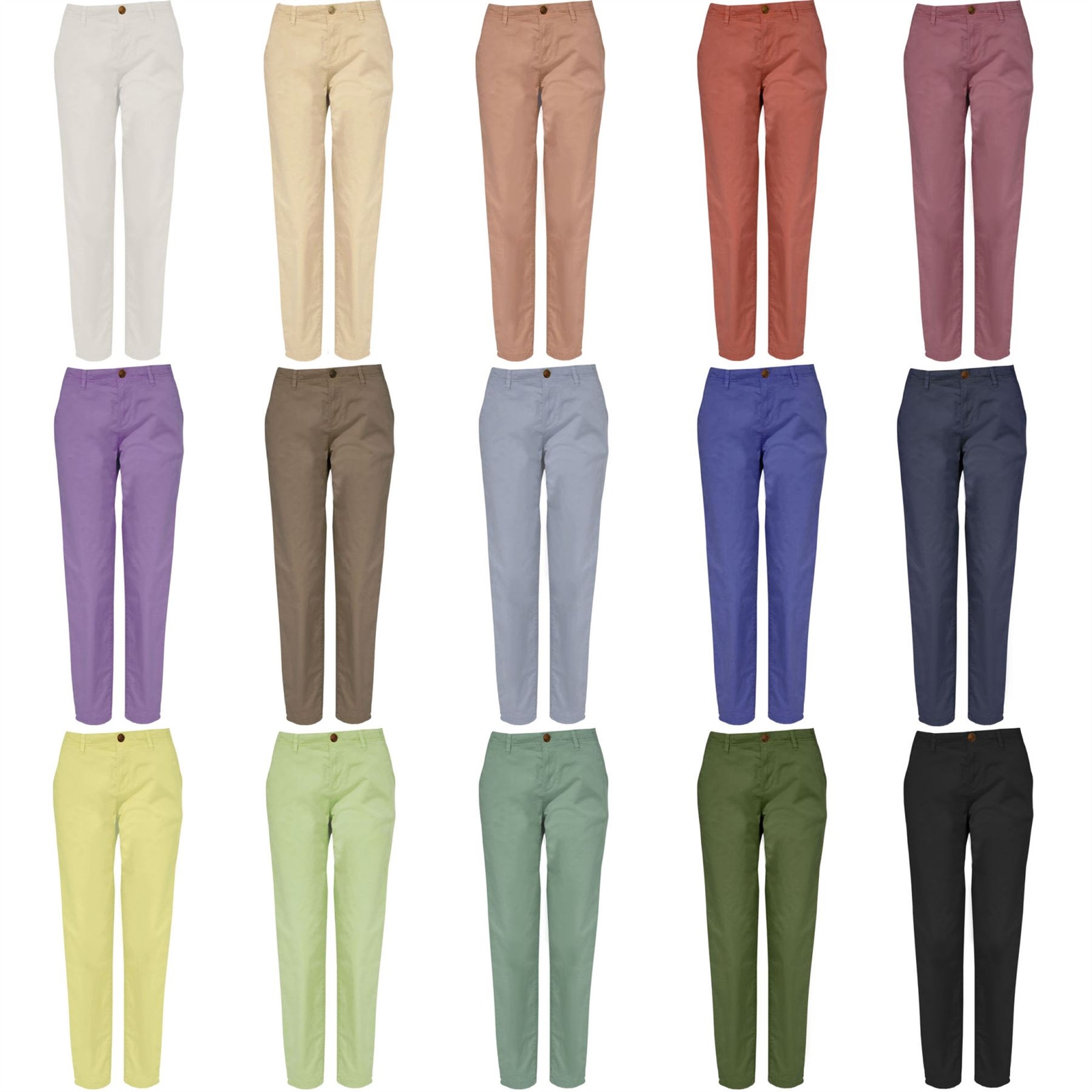 Esprit Womens Lightweight Stretch Chinos Cotton Rich in 16 Colours