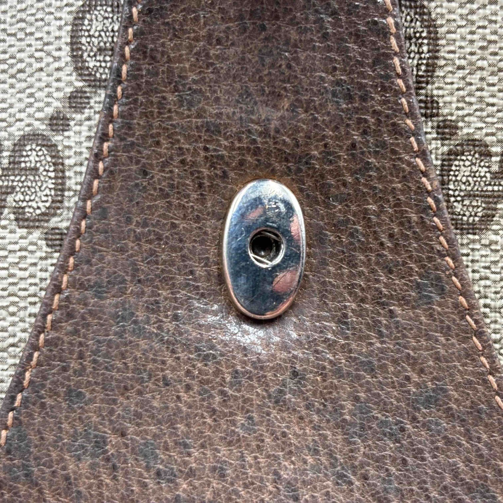 Vintage gucci Shoulder Bag Clutch Bag Purse GG PVC Leather Brown Authentic