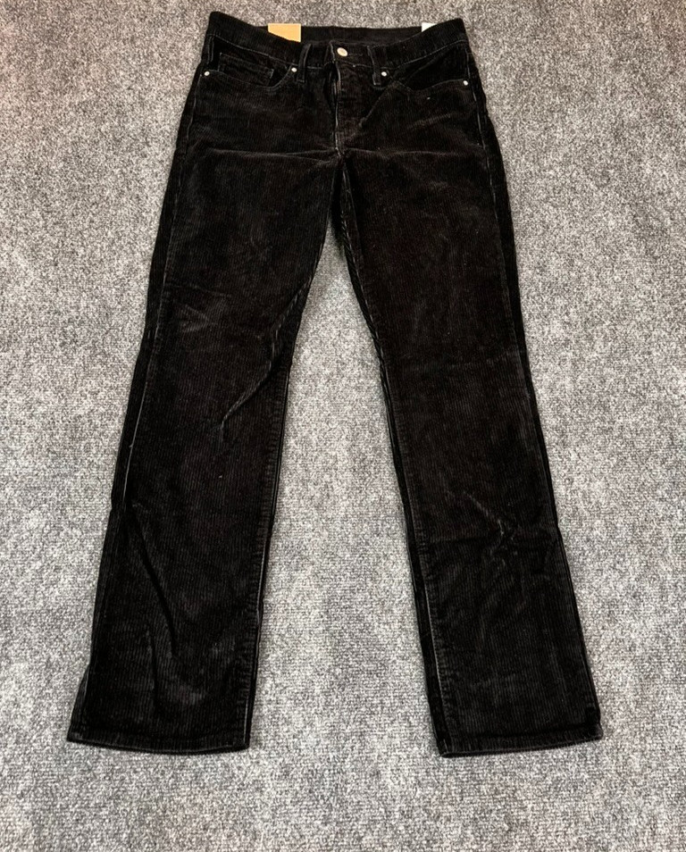 NWT Levis 314 Women’s Shaping StraightBlack Corduroy Irregular Pants Size 31X30