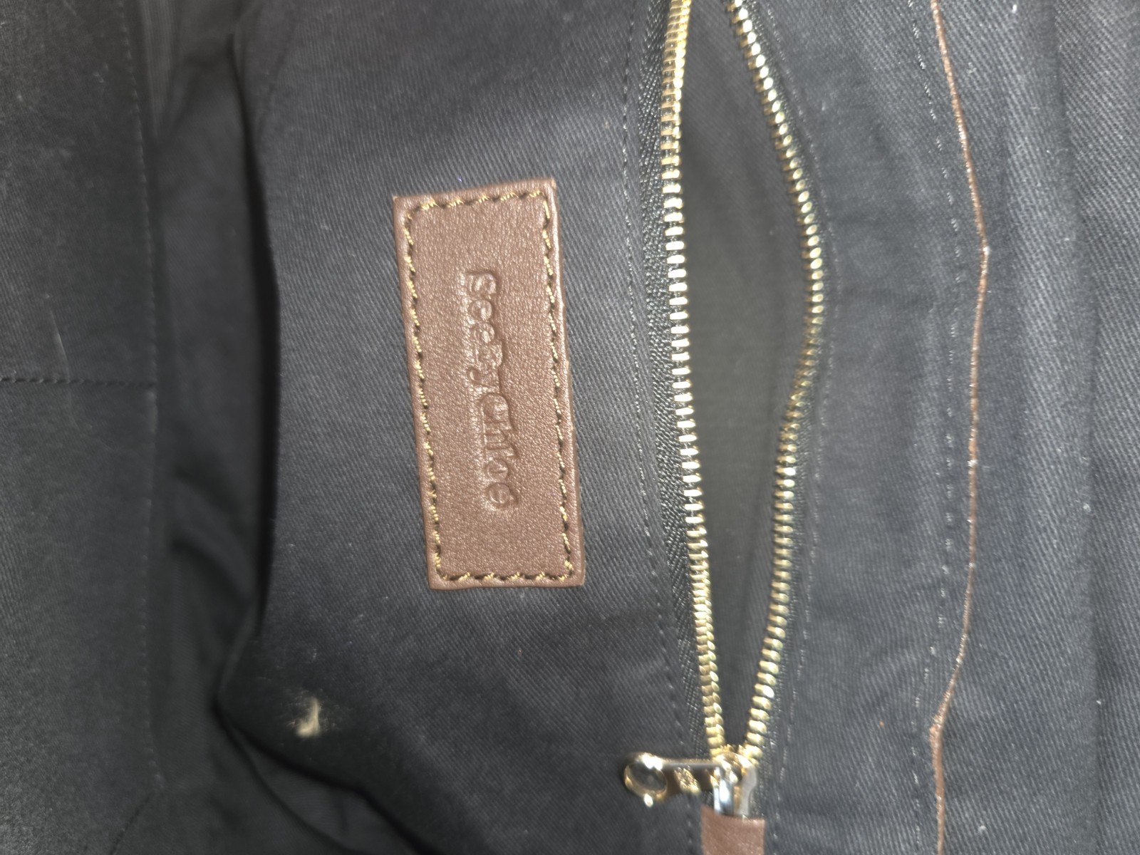 See by Chloe Brown Leather Shoulder/Crossbody Bag with Brass Hardware.