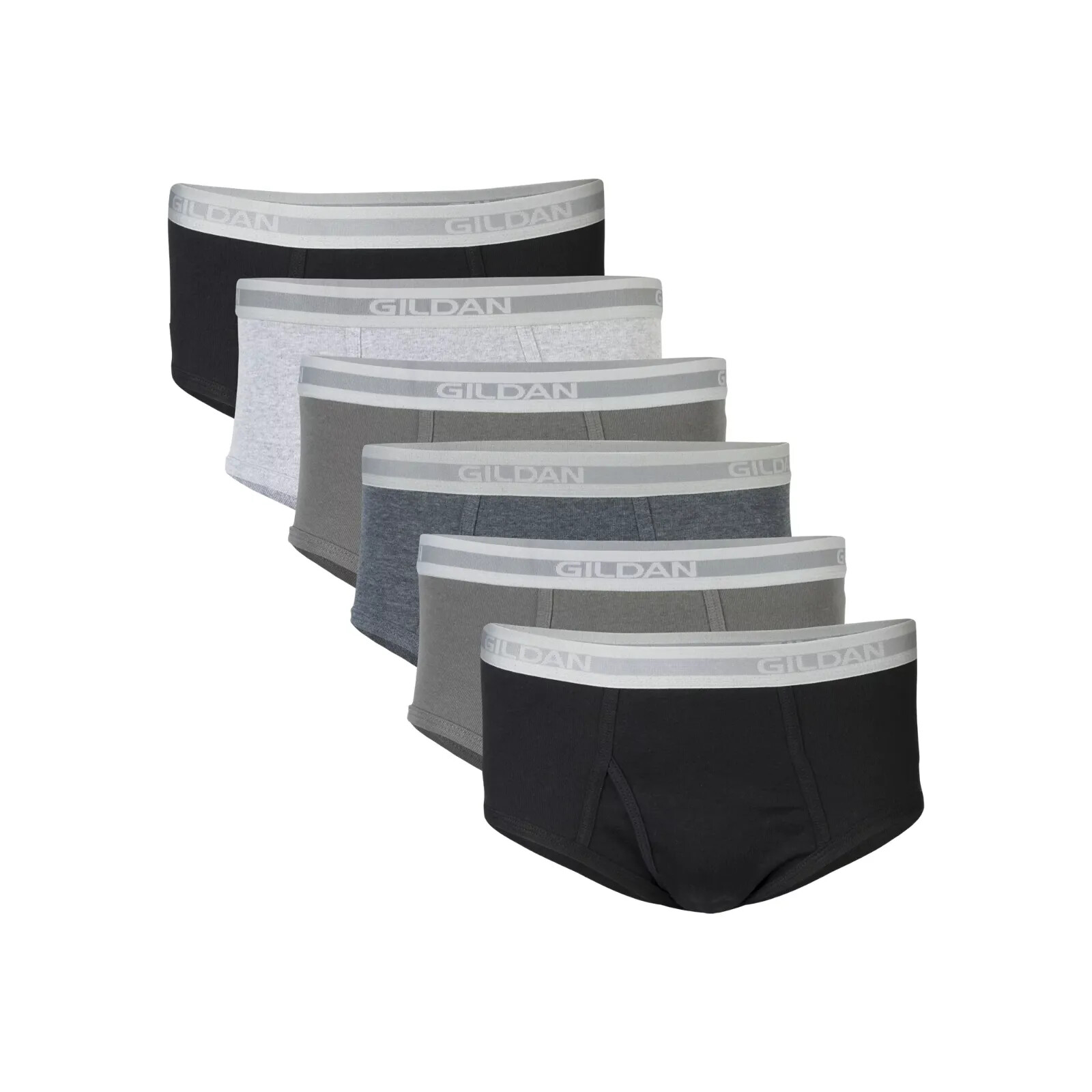 Gildan Mens Briefs 6-Pack Assorted Colors