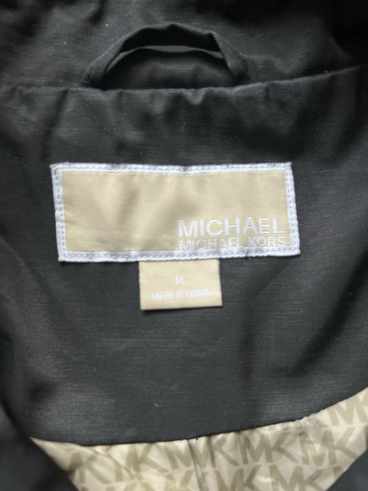 DESIGNER MICHAEL KORS MID THIGH LENGTH LIGHT ZIP UP COAT BLACK WOMENS Medium