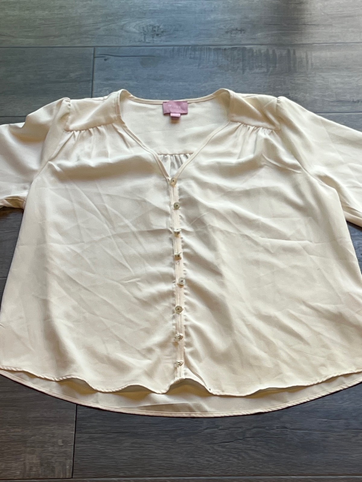 Muse Top Womens S Ivory Swiss Dot Sheer Ruffle Peplum Romantic Ethereal