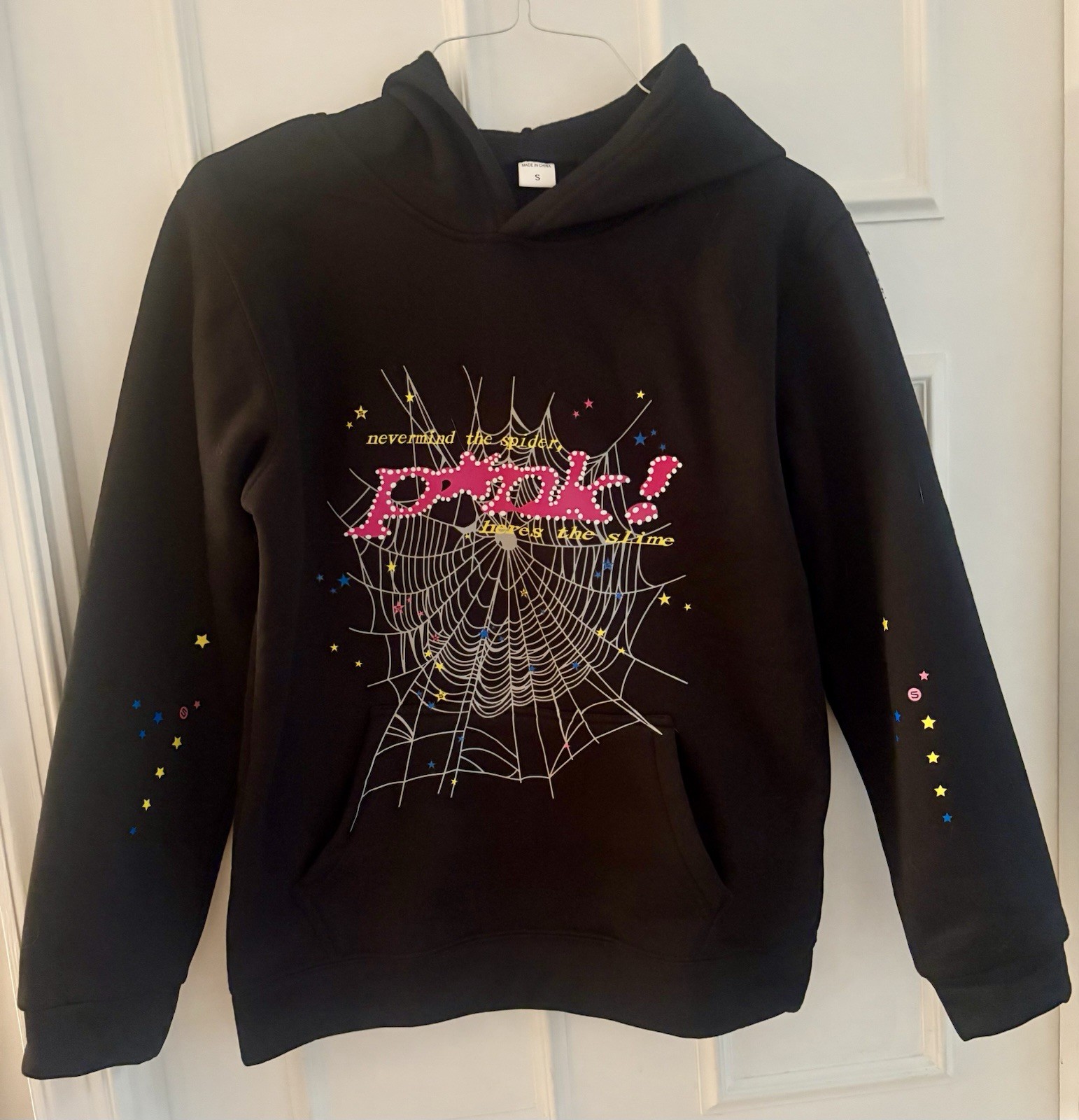 Black Pink P*nk! never mind the spider, here’s the slime Hoodie Size Small