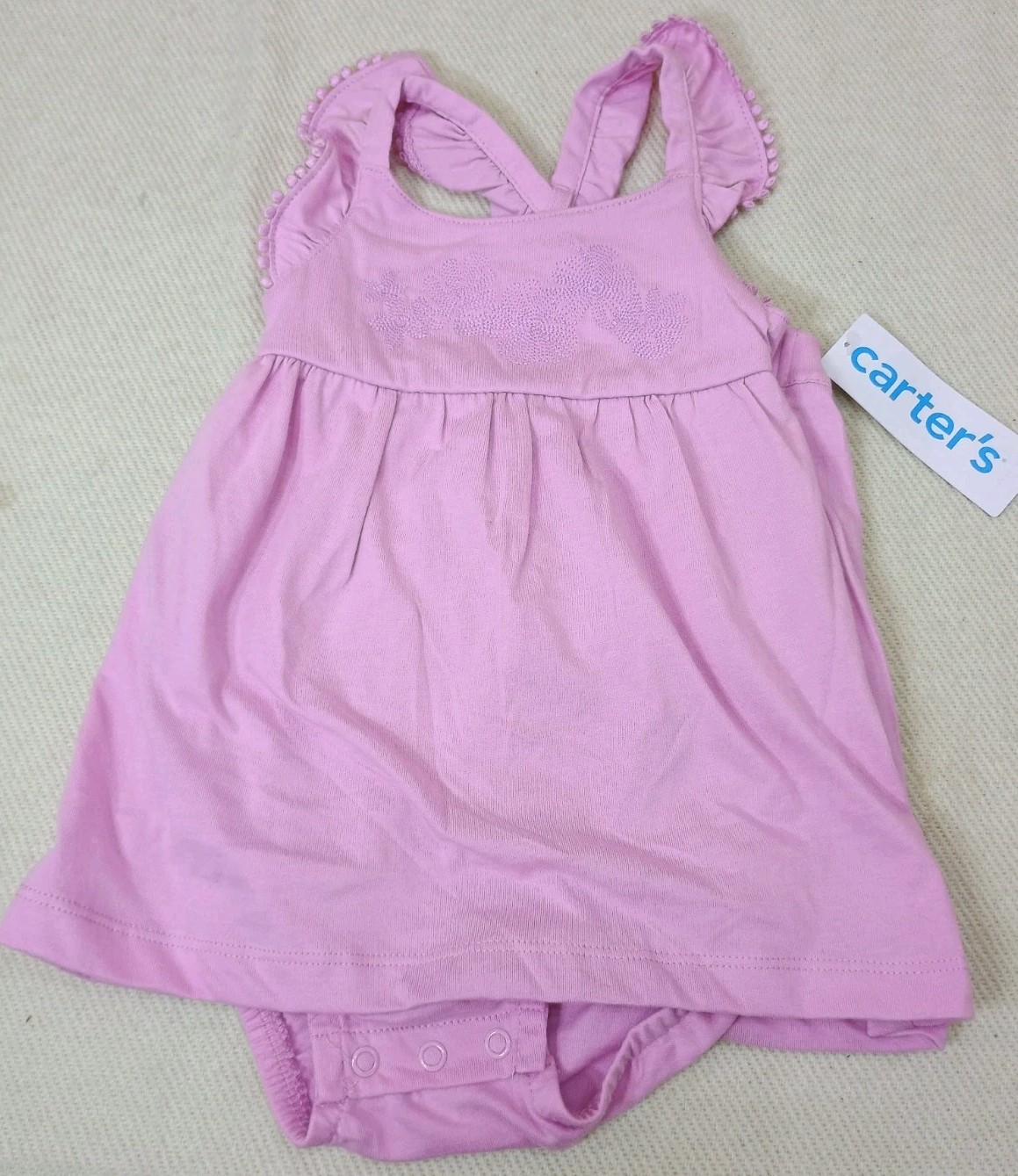 NEW Carter’s Baby Girl One Piece Dresses Size 9 Months Lavender NWT