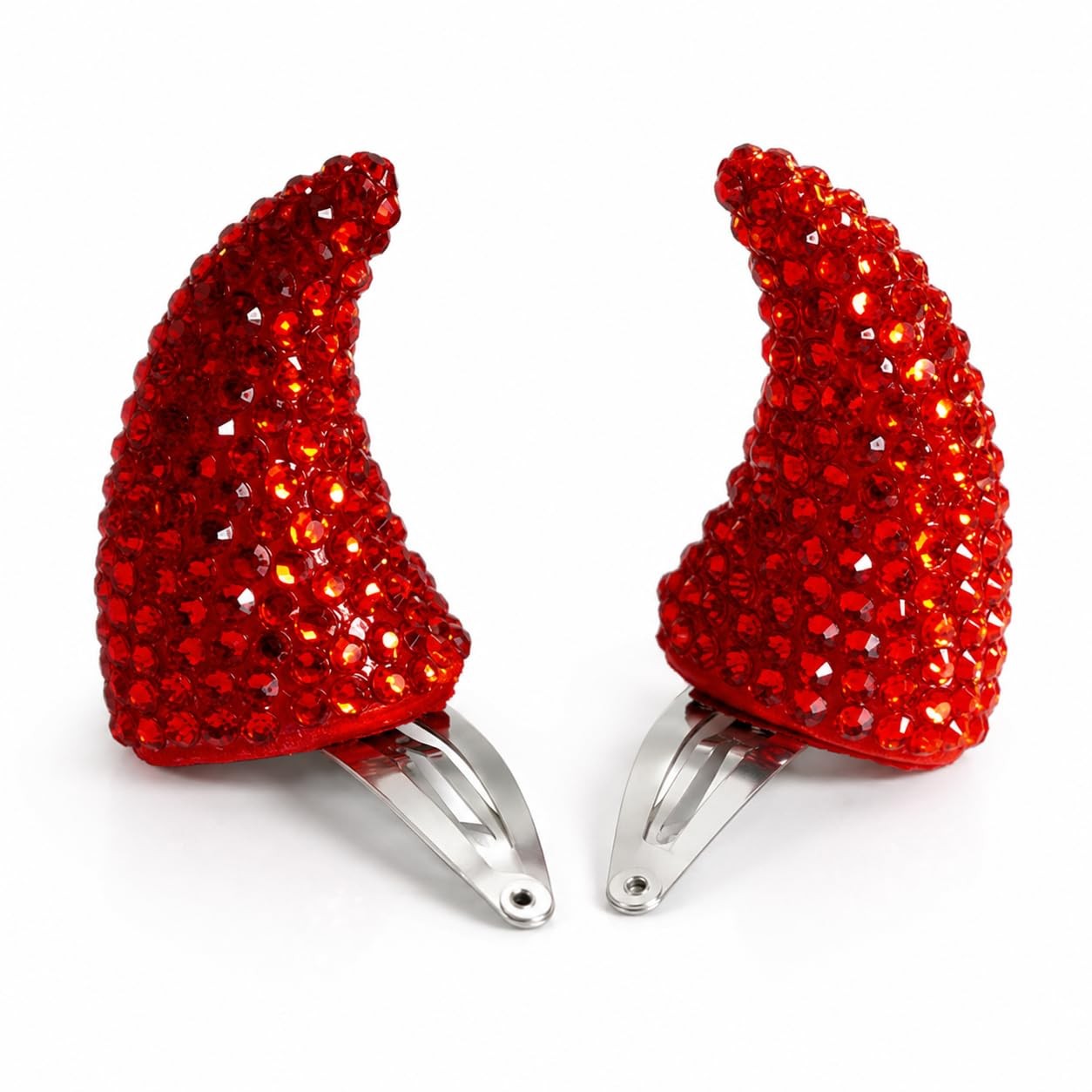 Devil Horn Hair Clips 4 Pcs Black Red Devil Horns Hair Clip Halloween Hair Acces