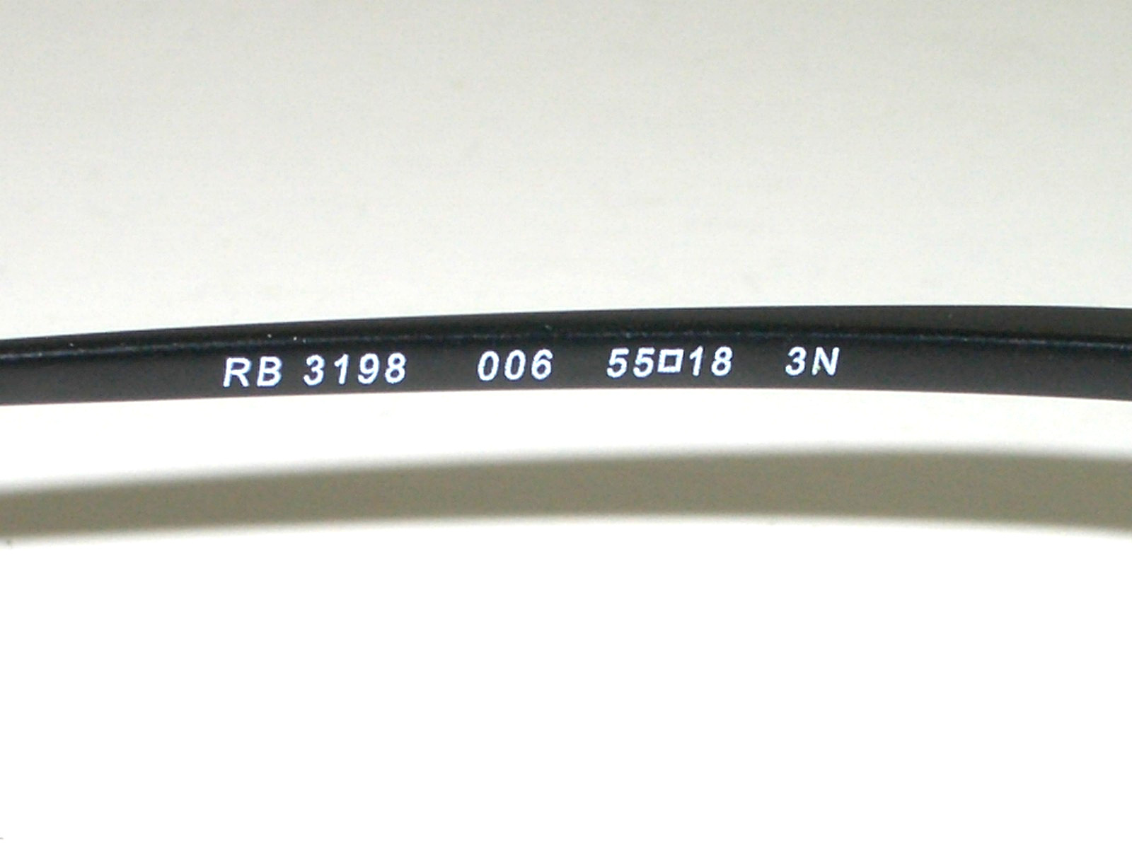 55[]18mm RAY-BAN RB3198 006 3N G15 SLEEK BLACK RECTANGULAR SUNGLASSES NEW