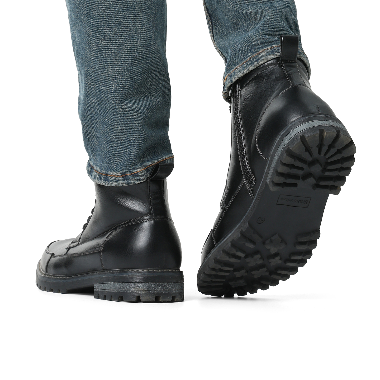 US Men’s Motorcycle Boots Combat Riding Ankle Leather Boots Size 6.5-15