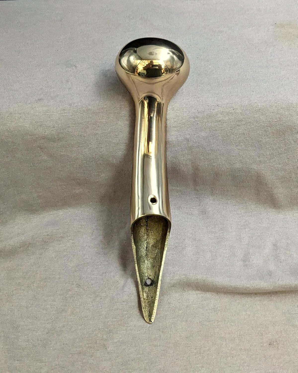 Hames Solid Brass Walking Stick Cane Handle Traditional 8″ Long 3 Hole Model