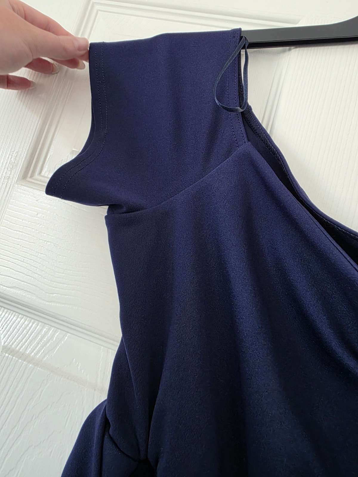 BNWT Quiz Size 22 Navy Blue Dress Tulip Faux Wrap Bardot Neckline Wedding Party