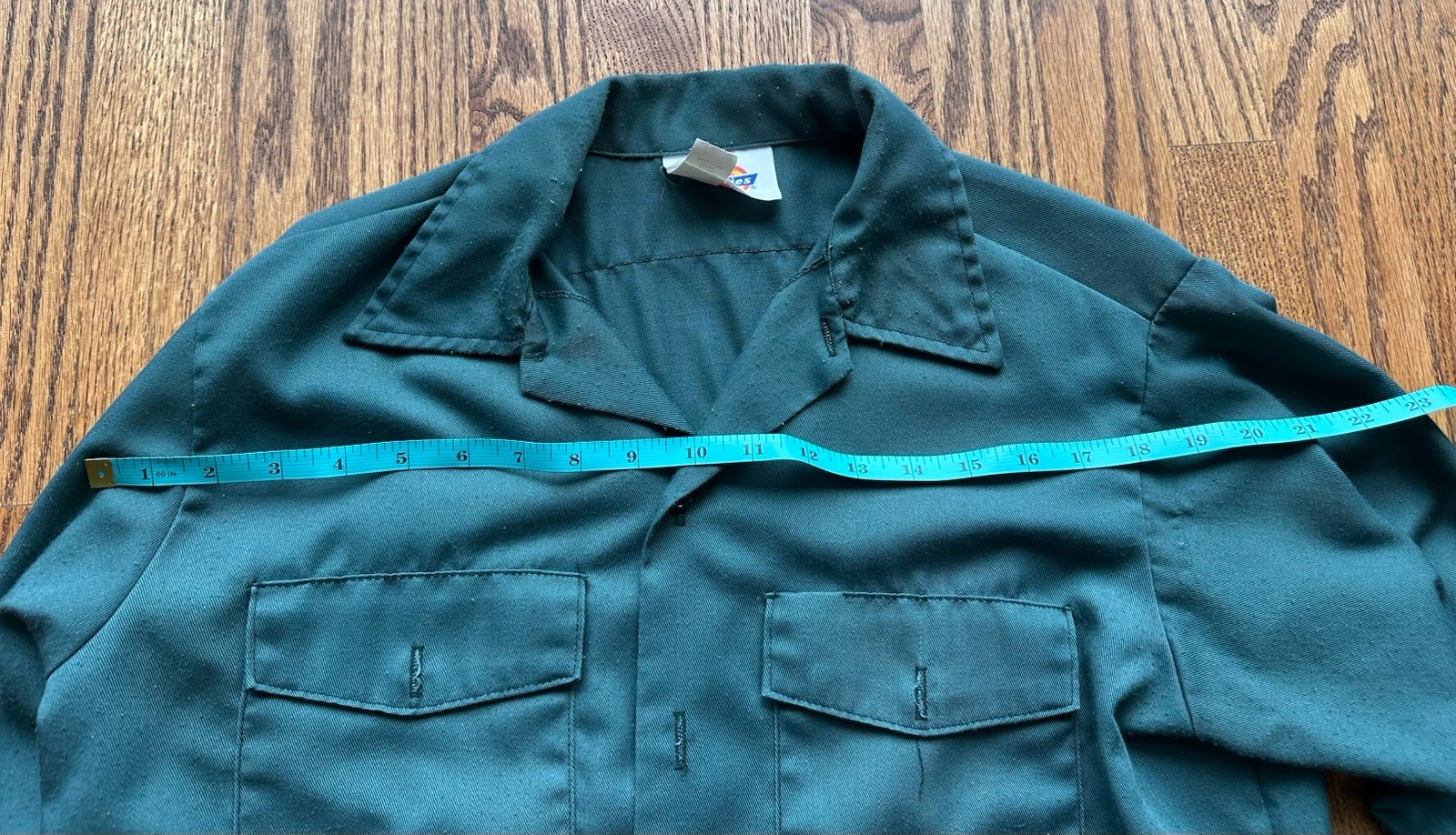 Dickies Men’s Twill Work Shirt Green Long Sleeve Button 15-15 1/2 x 33