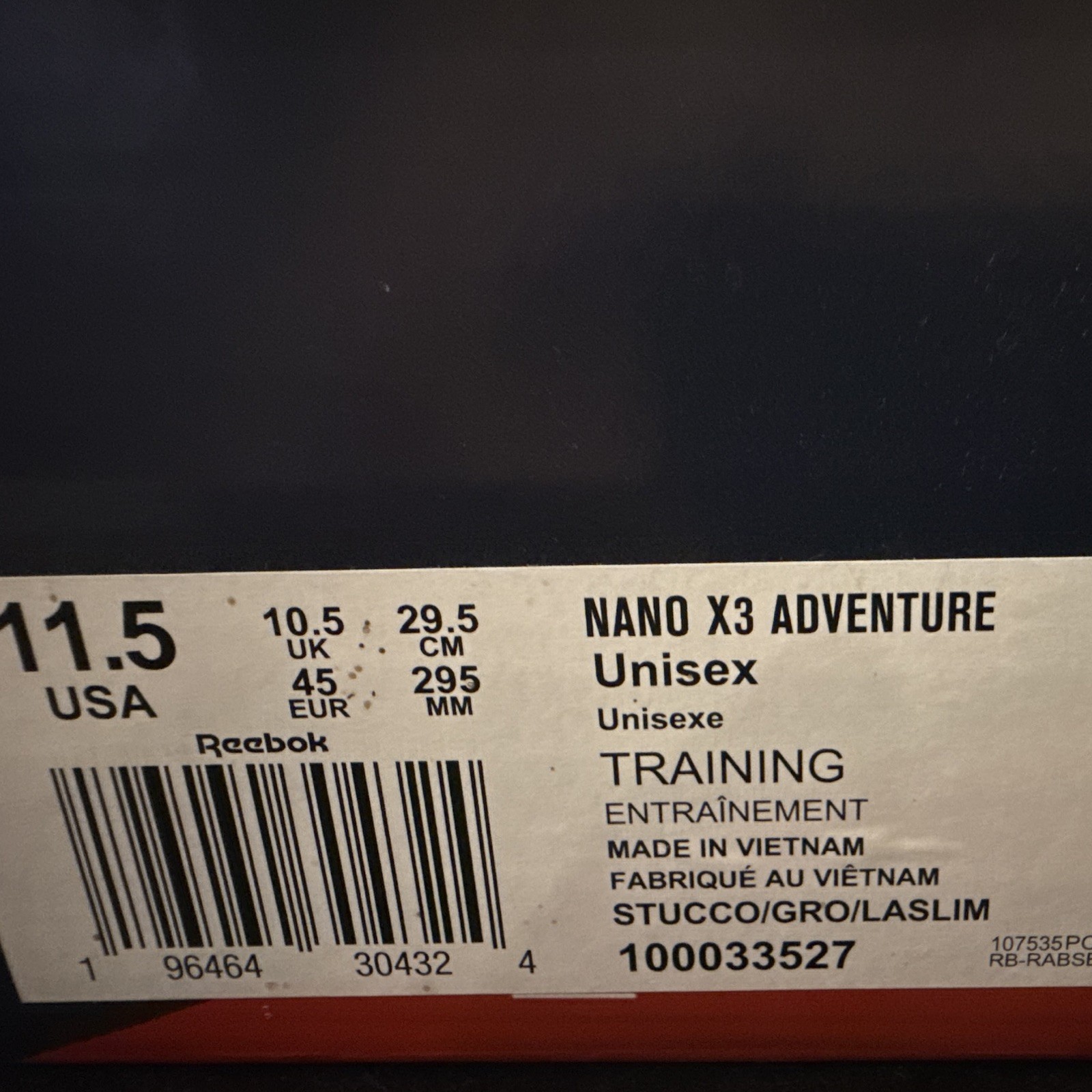 Reebok Nano X3 Adventure Unisex Low Top Flexweave Lace-Up Trainers 100033527