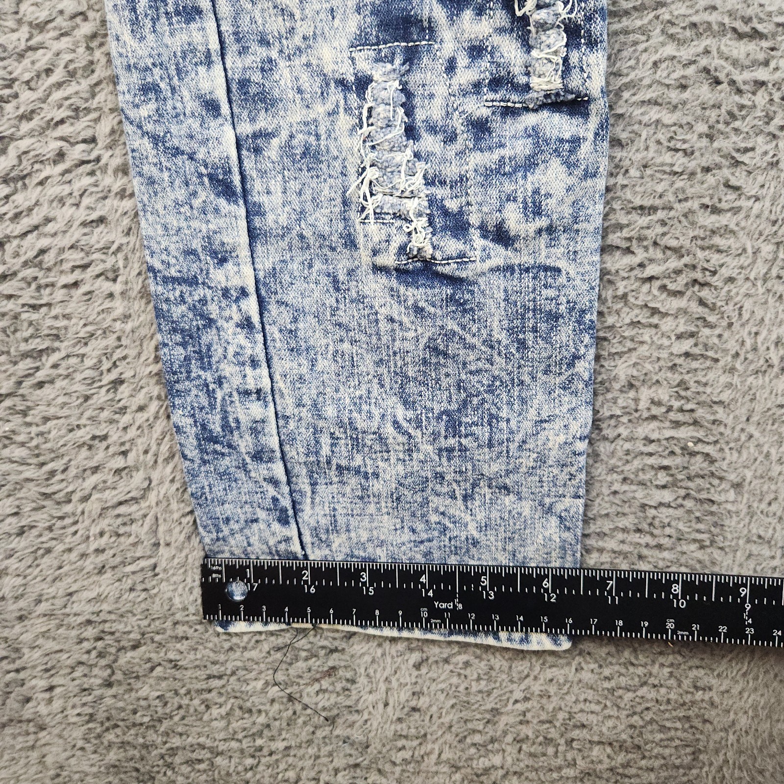 Encrypted Slim Moto Jean Fit 28×28 Tag 16 Acid Wash Streetwear Articulated Pant