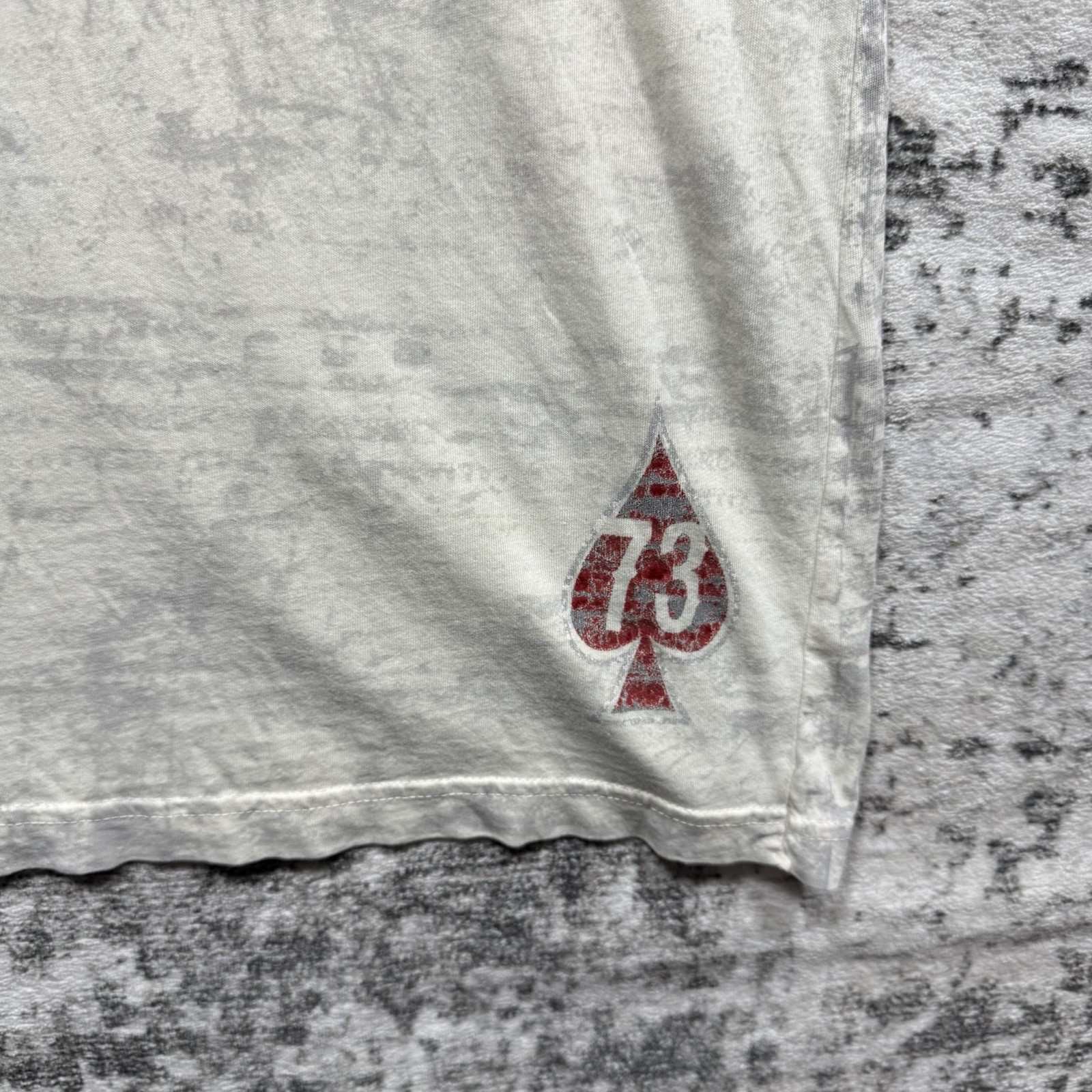 Vintage Y2K Affliction Mens M Live Fast American Custom Skull All Over Print