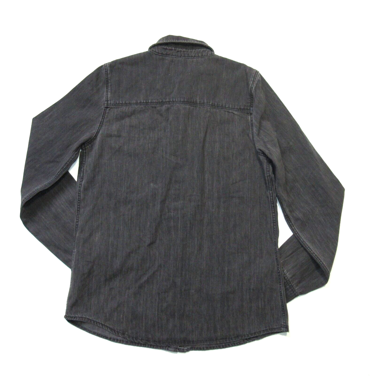 NWT Sezane Servanne Shirt in Bleached Black Chambray Snap Down Top 34 / US 2