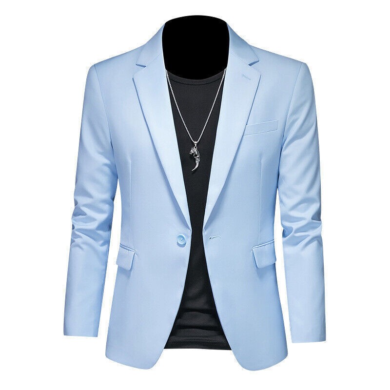 Men’s Jacket Casual Suit Blazer Slim-Fit Suit Wedding Business Dress Suit Tops