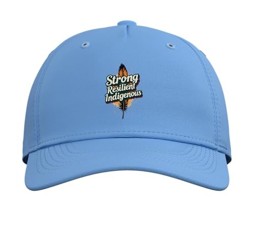 Strong Resilient Indigenous Adjustable Baseball Hat One Size Light Blue