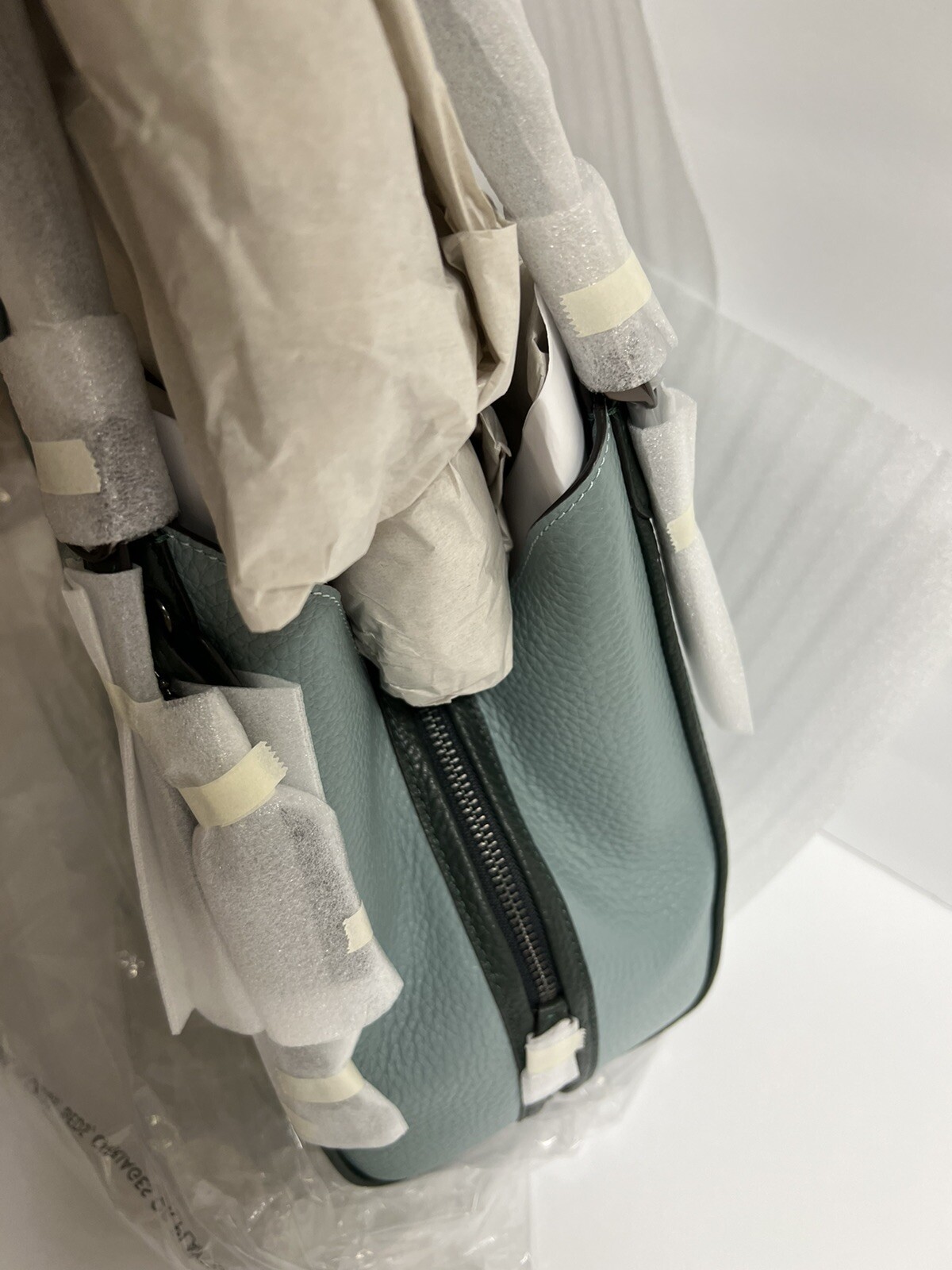 ❤️Coach Lori Pewter/Sage Multi Color Blocked Leather Shoulder Bag