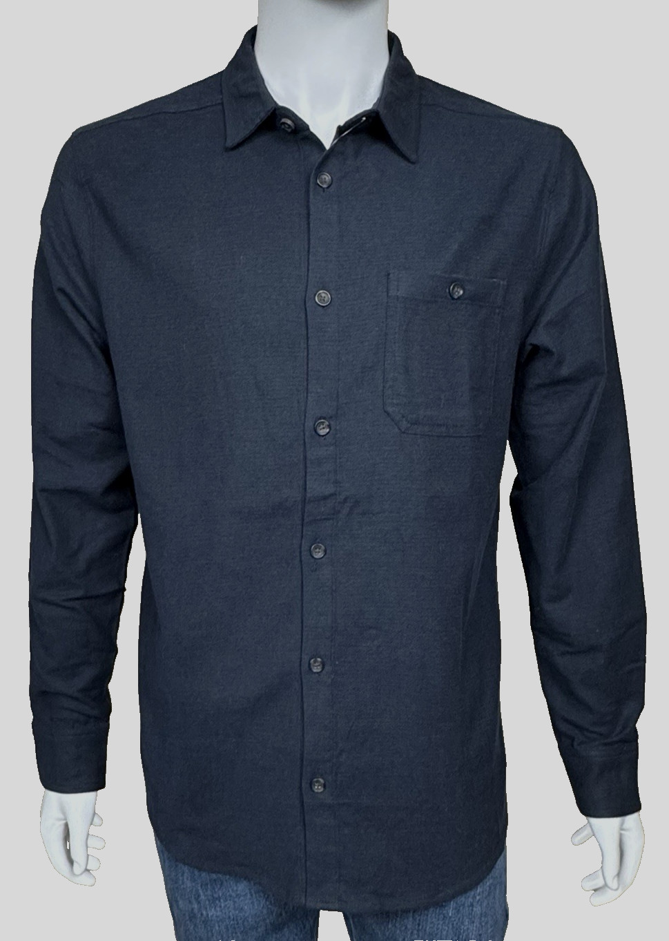 32 Degrees Heat Mens Large Blue Long Sleeve Button-Up Shirt Top Casual Dressy Lg