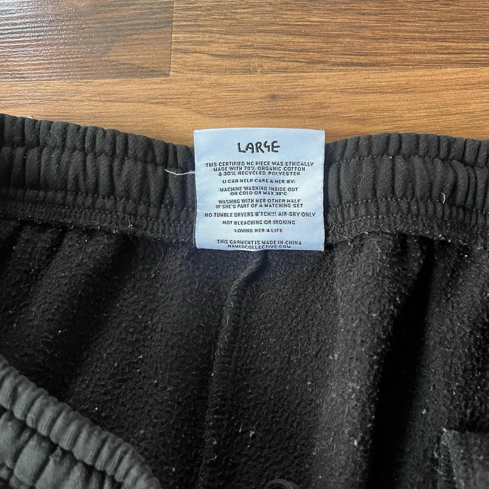 Named Collective Rhinestone Sweatpants Jacket Zip Up Logo Set Sz L/XL