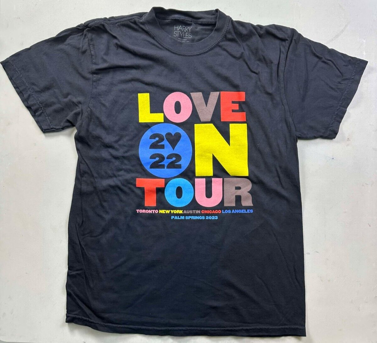 Harry Styles Love On Tour Concert 2022 T-Shirt Black Official Merch New