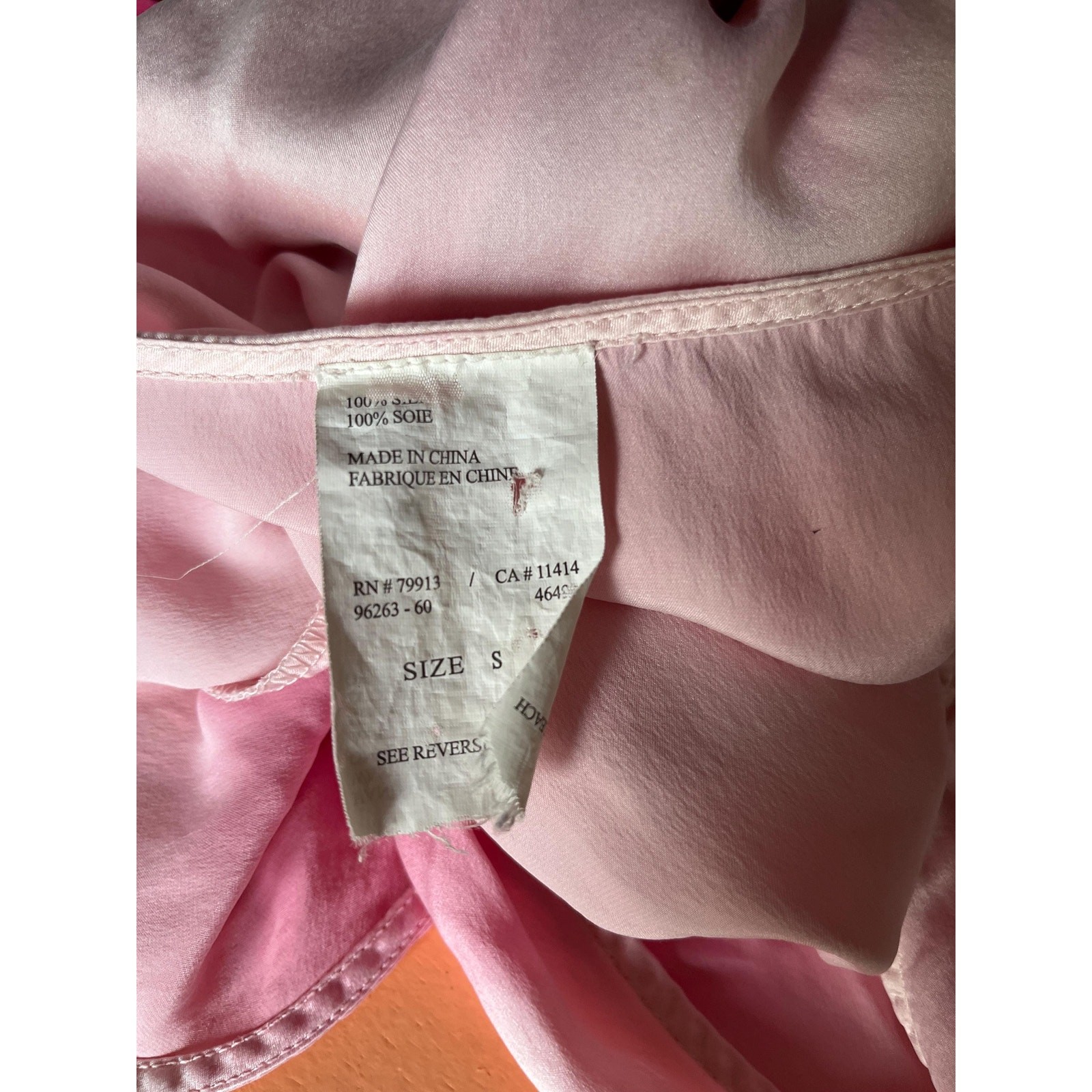 Vintage 90s Silk Wrap Top | Red Pink Ombre Bias Cut Blouse Tie Waist | M/L