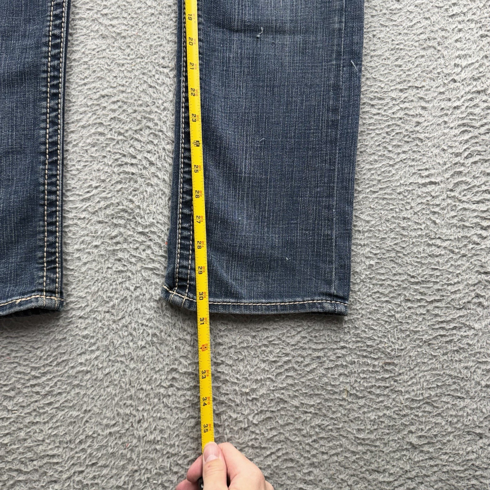 BKE Salvage Jeans Havoc Straight Mens Size 30s Blue Biker Grunge Y2K Style