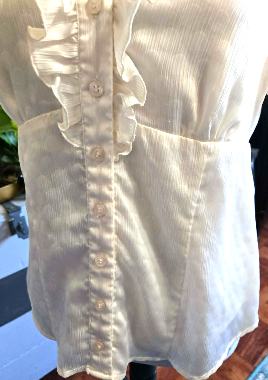 AGB Modern Romance SZ PM Womens Semi Sheer Tank & Blouse Y2K Fairycore C400