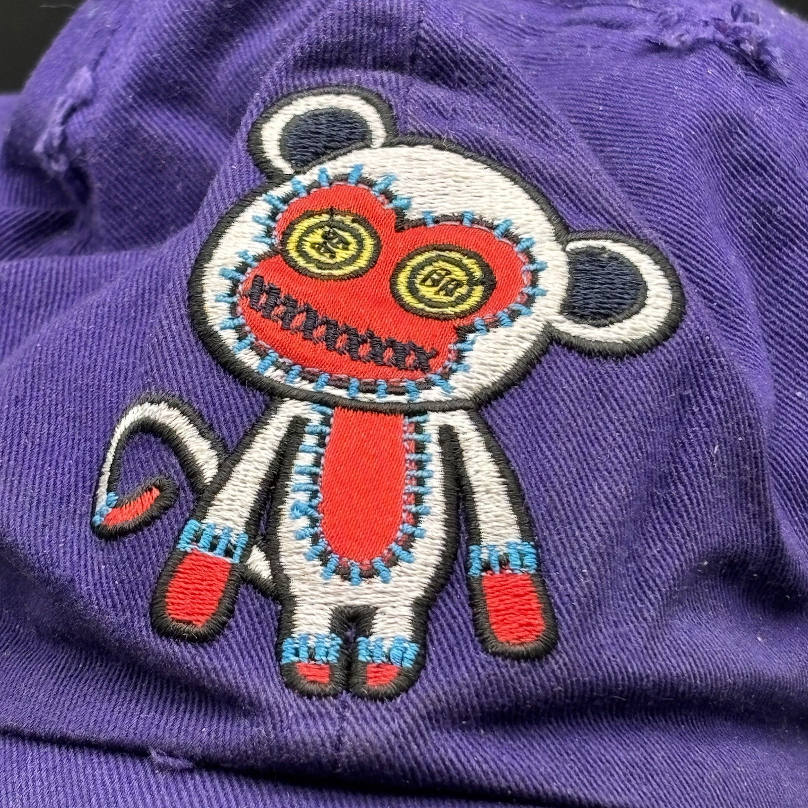 Muka The Original Brand Distressed Purple Hat Cap Monkey Street Wear One Size