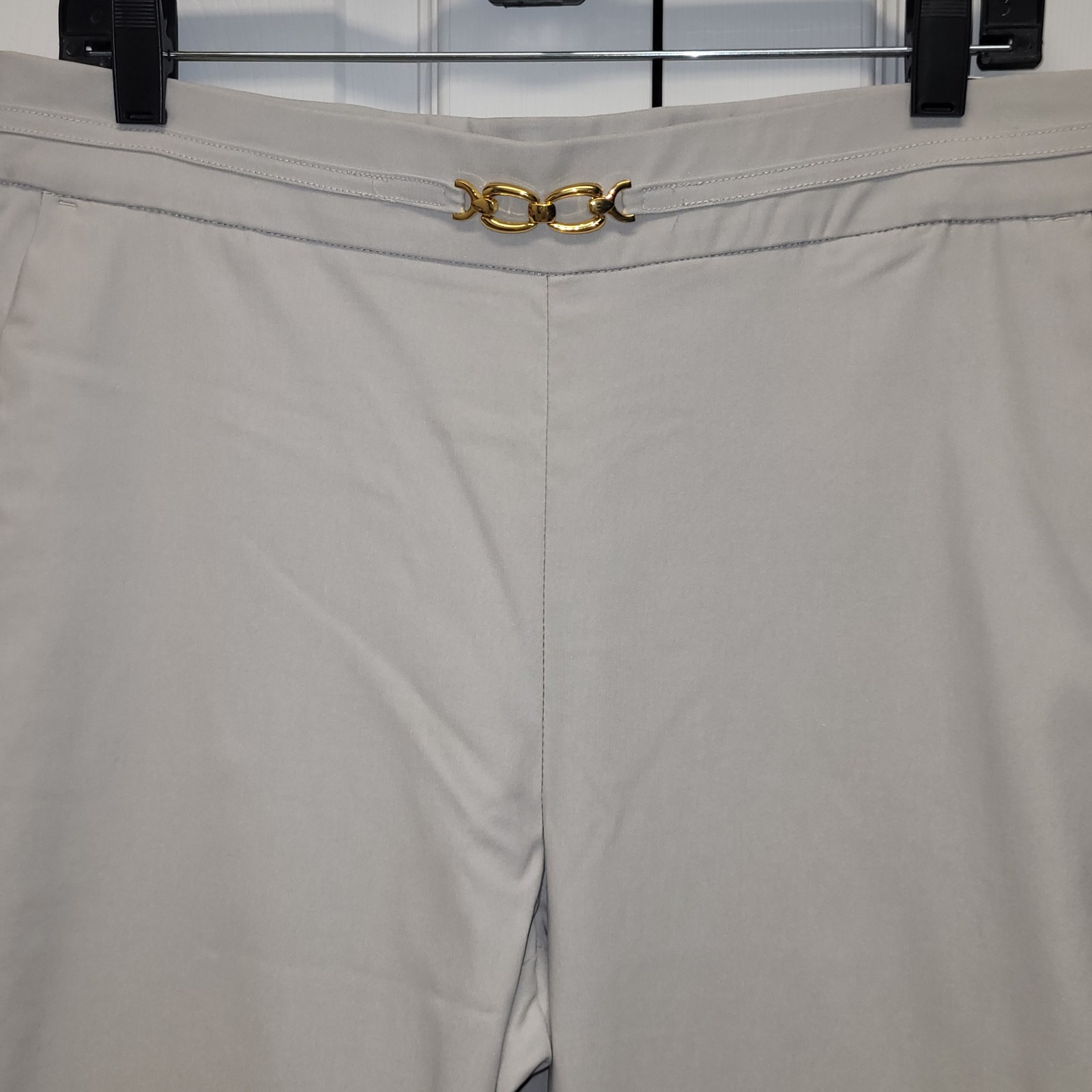 Counterparts Luxe Stretch Pants Womens L Gray Ghost Pull On Ankle Slim Leg NWT