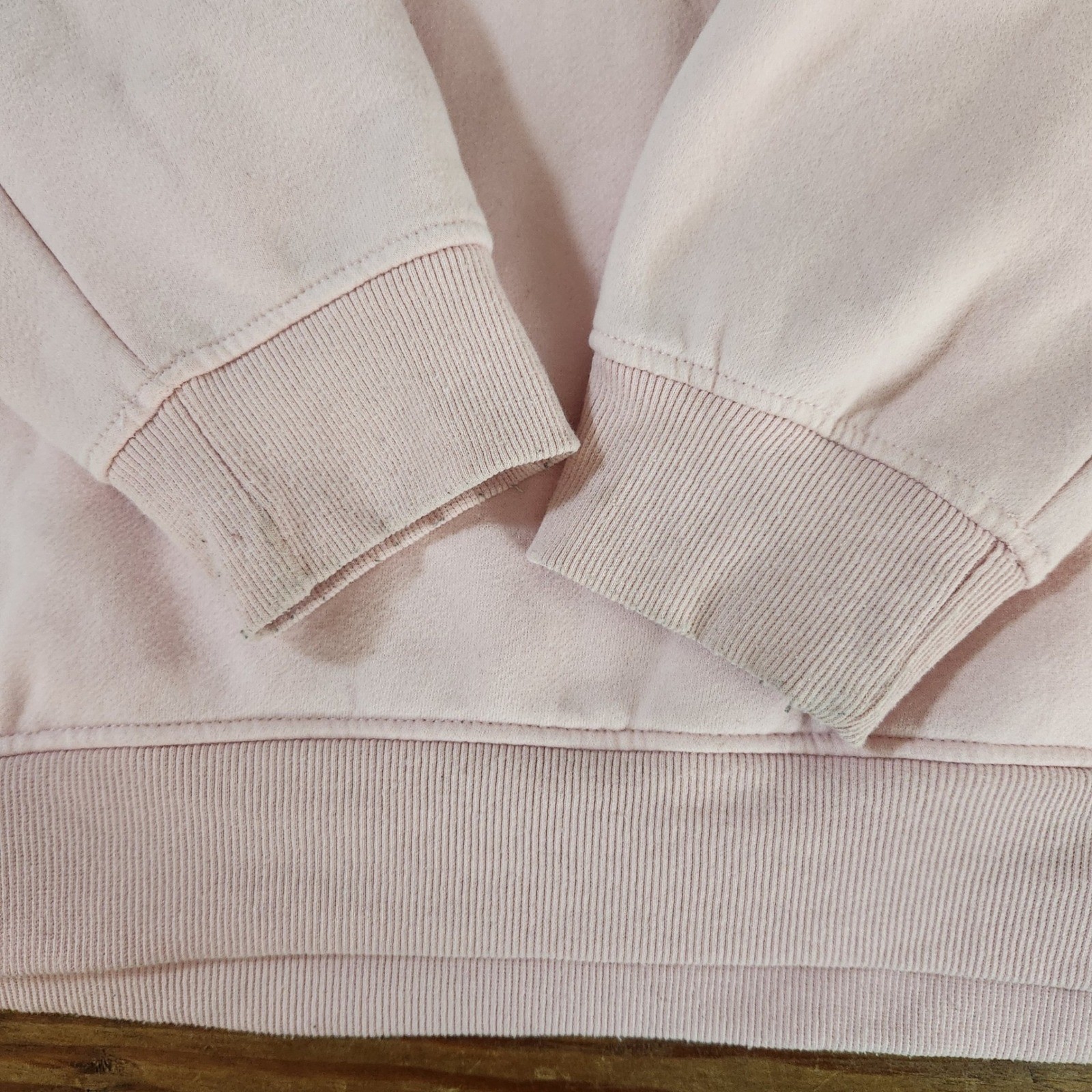 Milkmochabear Official Smooch & Snuggle Pink Fleece Hoodie Heavy Embroidered XXL