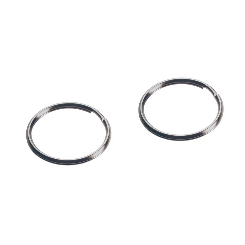 HILLMAN 1-1/2 in. D Tempered Steel Silver Split Rings/Cable Rings Key Ring 2 pk