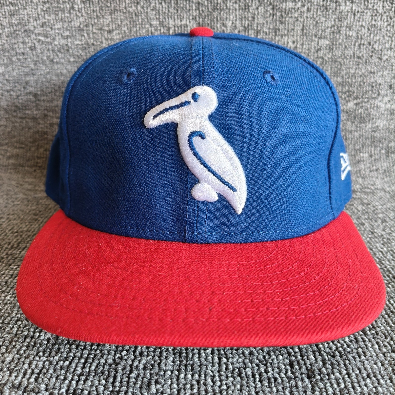 New Era Pensacola Blue Wahoos 59FIFTY Fitted Hat Blue Red 7 1 8