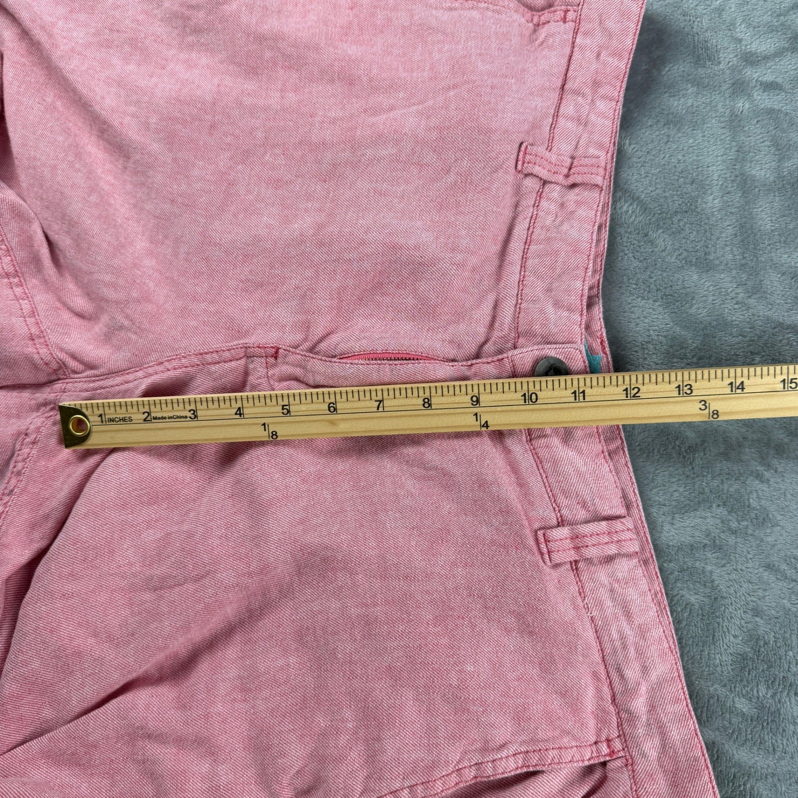 Tommy Bahama Mens 36 Linen Blend Flat Front Shorts Chino pink Summer Resortwear