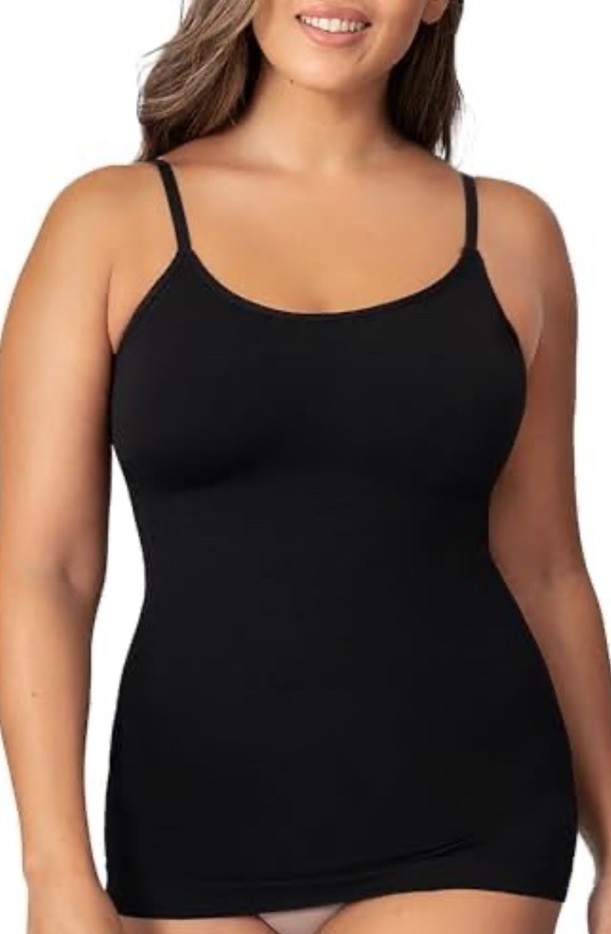 NWT Empetua Shapermint Plus 3XL Slimming Shapewear Scoop Neck Cami Black