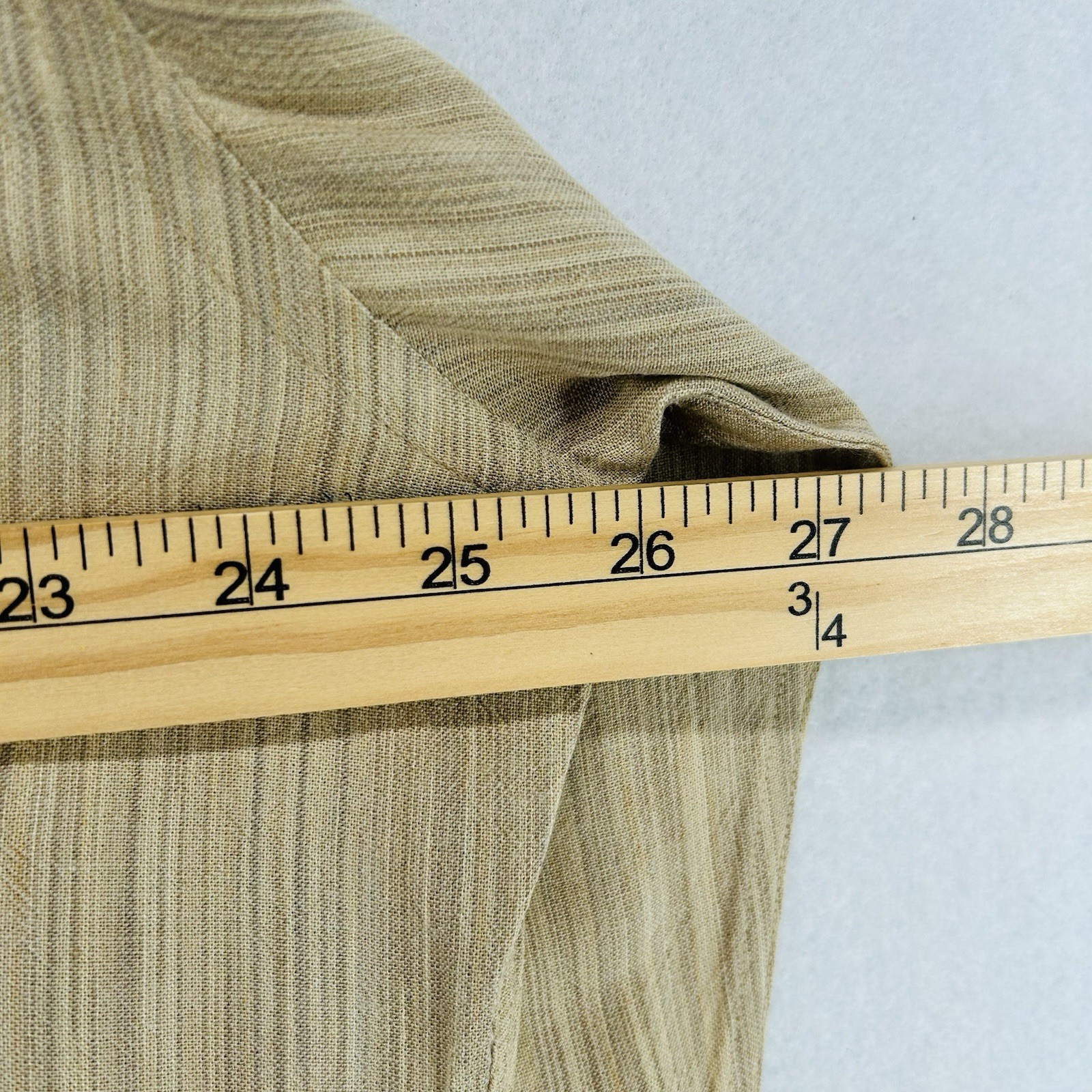 Vintage Wilke Rodriguez 100% Rayon Mens Long Sleeve Shirt Tan Medium NWT