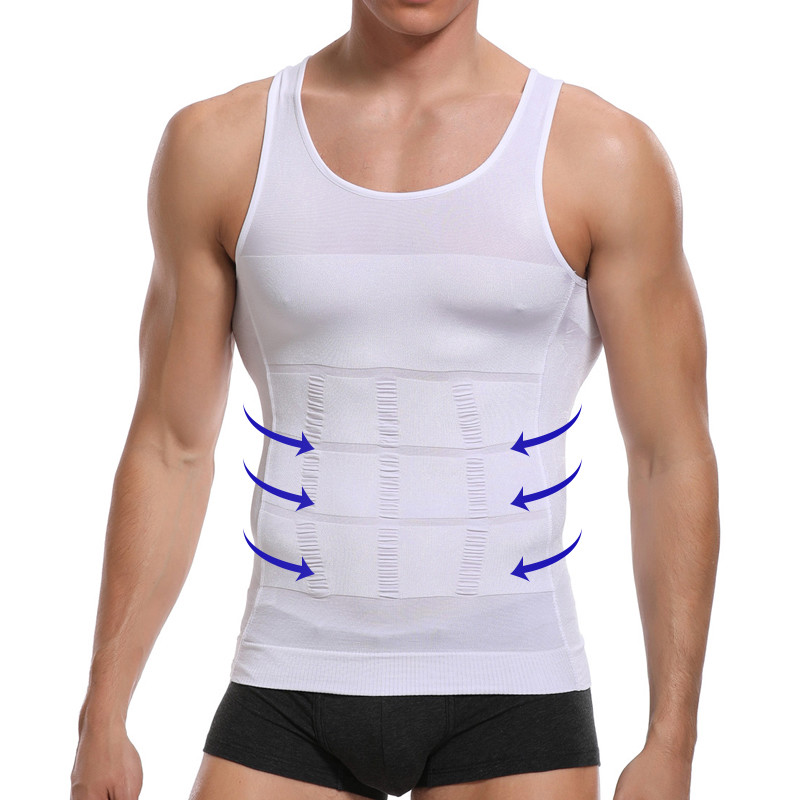 Men’s Body Slimming Tummy Control Shaper Vest Waist Trainer Shapewear Underwear