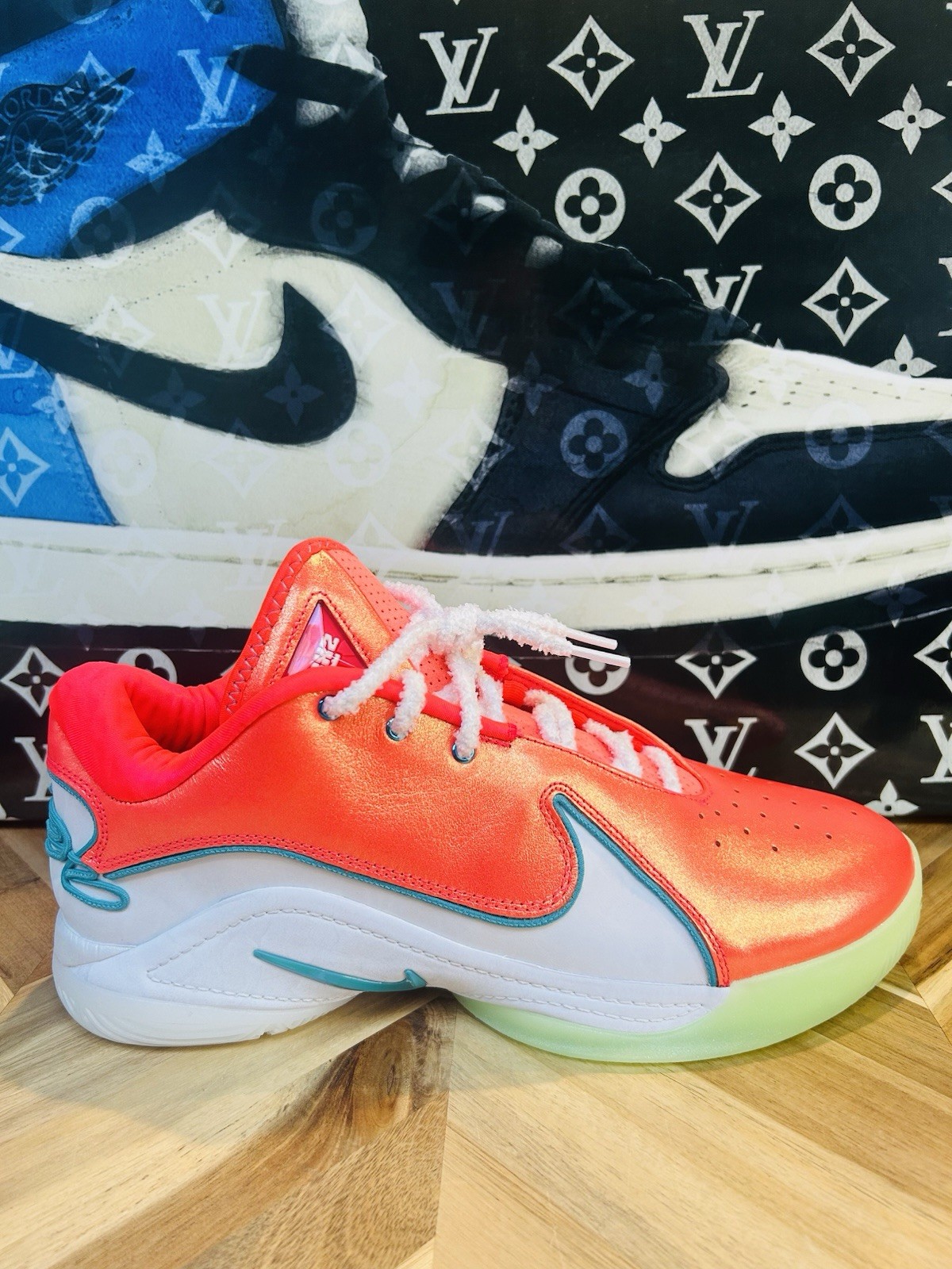 Size 12.5 Nike LeBron 22 Christmas Pack Lime Solar Red All Star HV5148-600