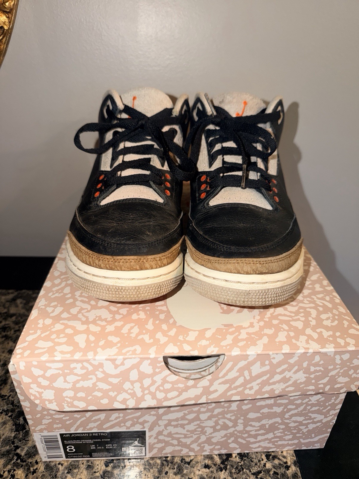 Nike Air Jordan 3 Retro Desert Elephant Shoes Mens Sz 8 CT8532-008 Shoes W/ Box