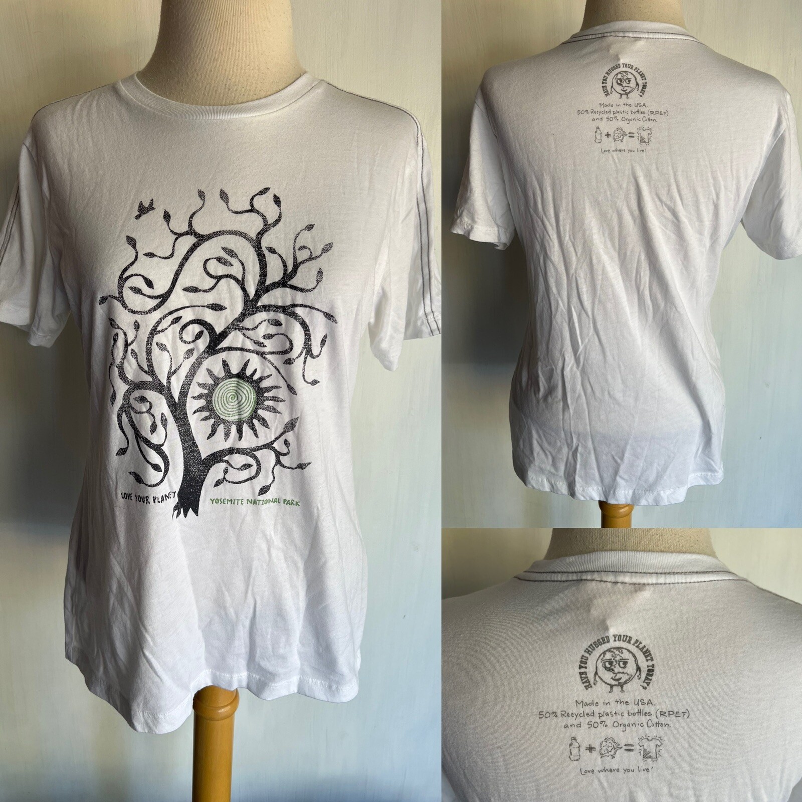 YOSEMITE NATIONAL PARK Women’s “Love Your Planet” Jones & Mitchell T-Shirt Large