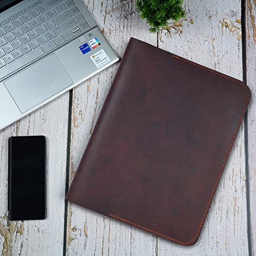 XL Leather Journal Cover for Sketchbook (7.5 x 9.75 in), Handmade Refillable