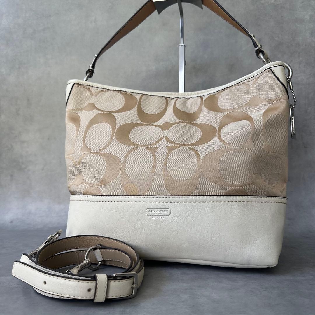 Y2K Coach Signature Box Hobo 2WAY Bag