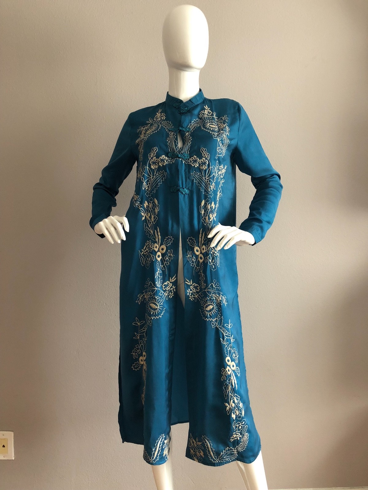 HONEY PUNCH Kimono BOHO ASIAN STYLE BLUE COLOR SIZE SMALL