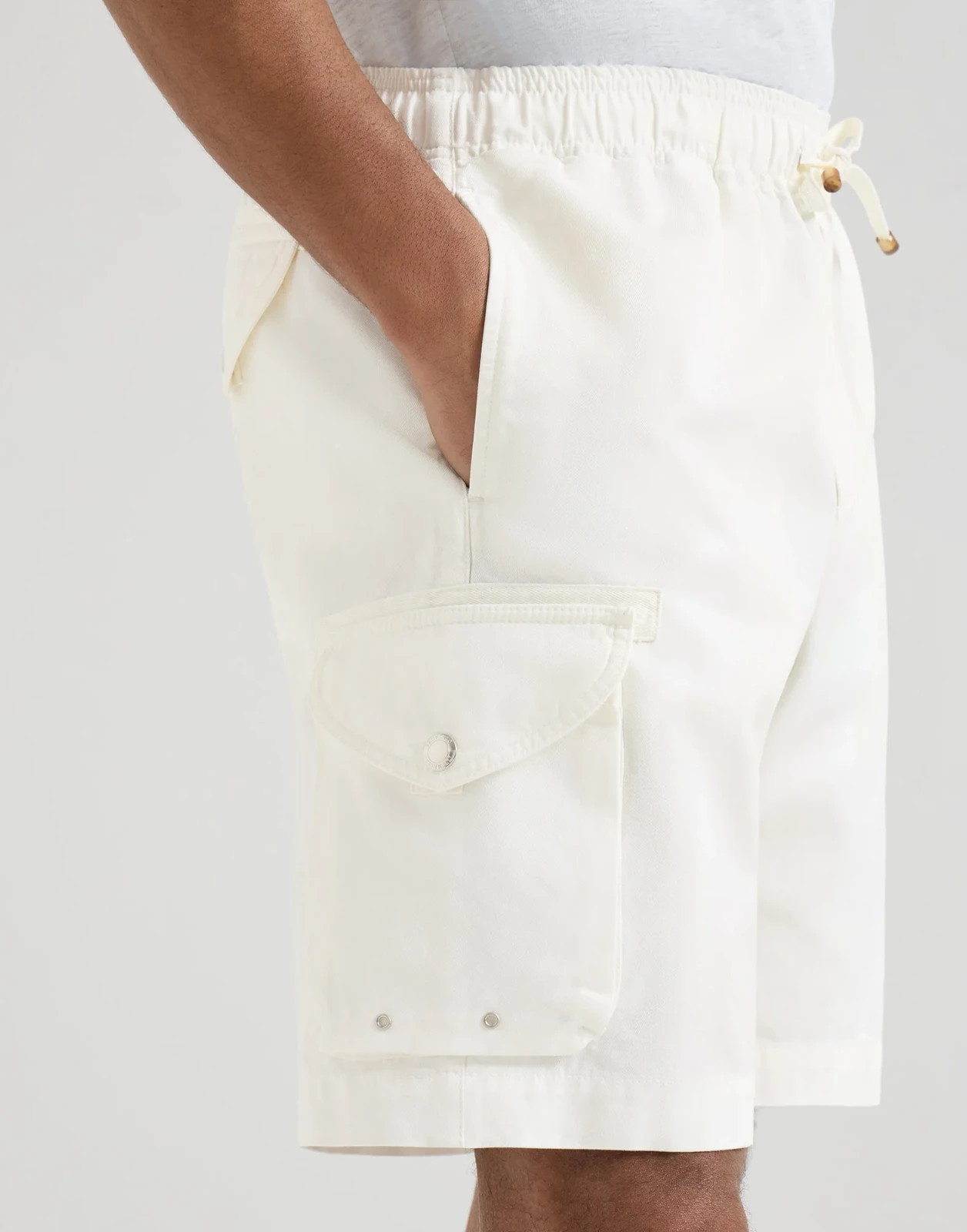 NWT $1130 Brunello Cucinelli Men’s Cargo Bermuda Drawstring Shorts 50/ 34US A262
