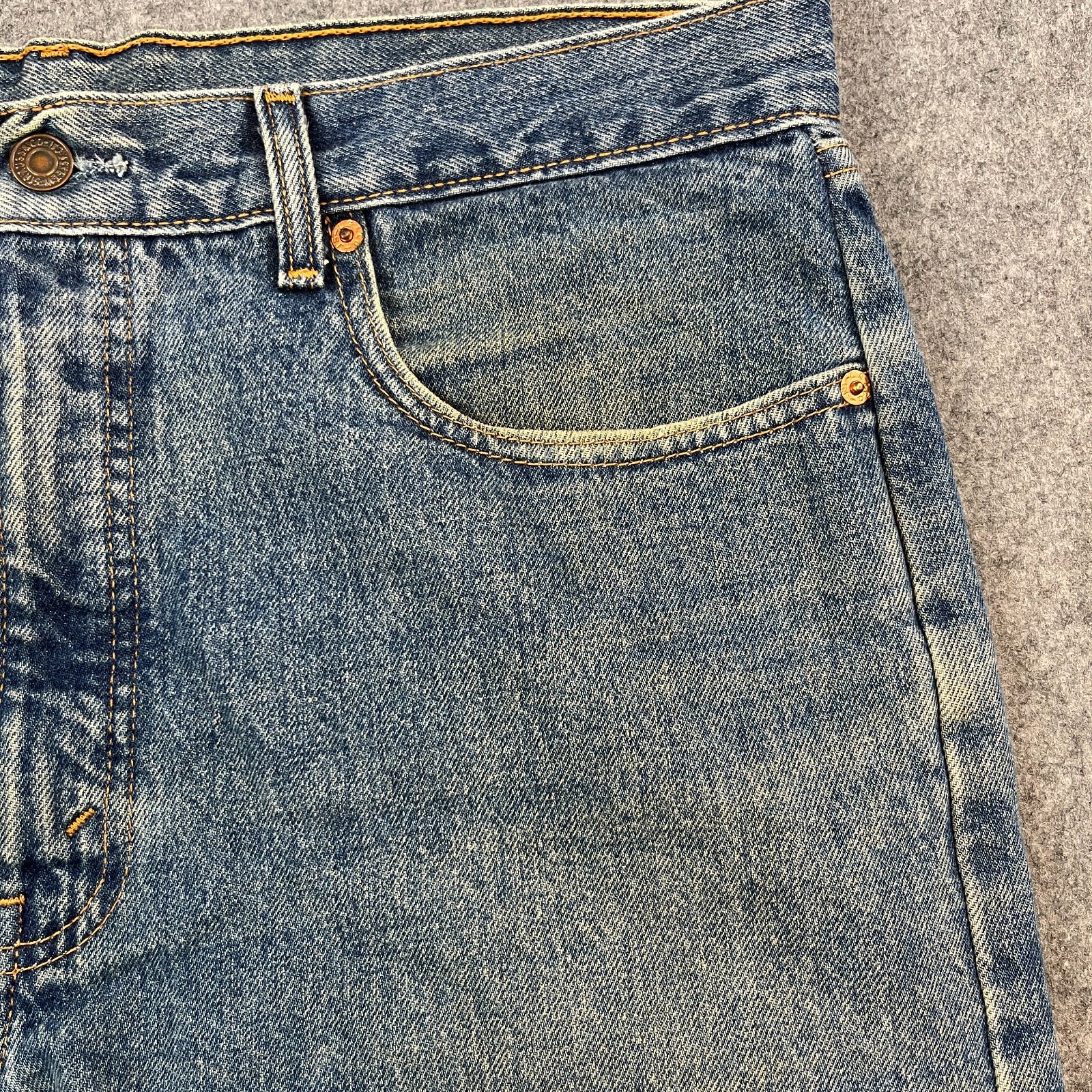 Vintage Levi’s 615 Mens Jeans Regular Straight 36 30 Mid Blue Orange Tab 90s